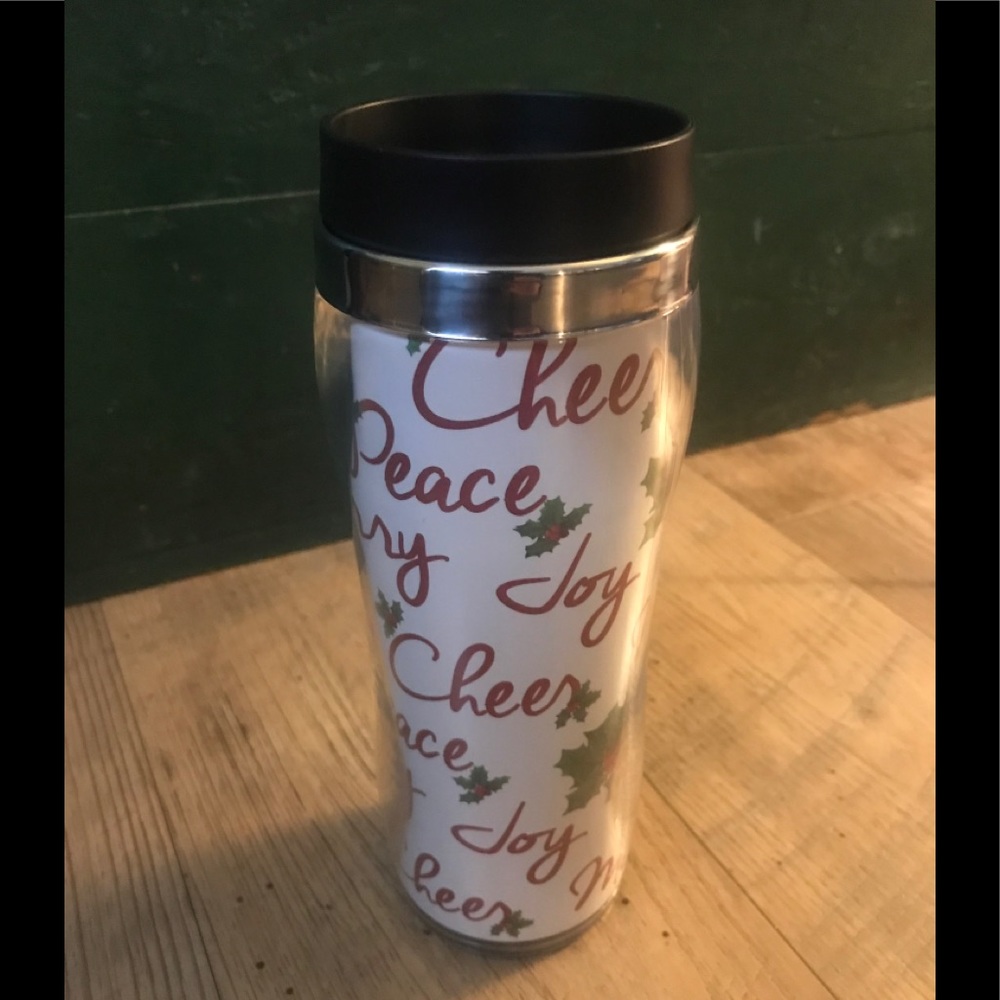 NWOT Christmas Tall Travel Mug/ Tumbler w/ lid